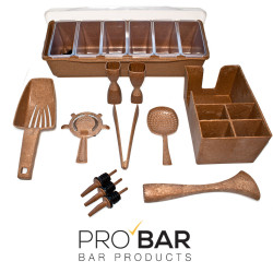 Bar Condiment Professionale in Eco Legno 6 vaschette