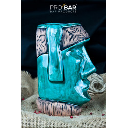 Tiki Mug Moai Turchese