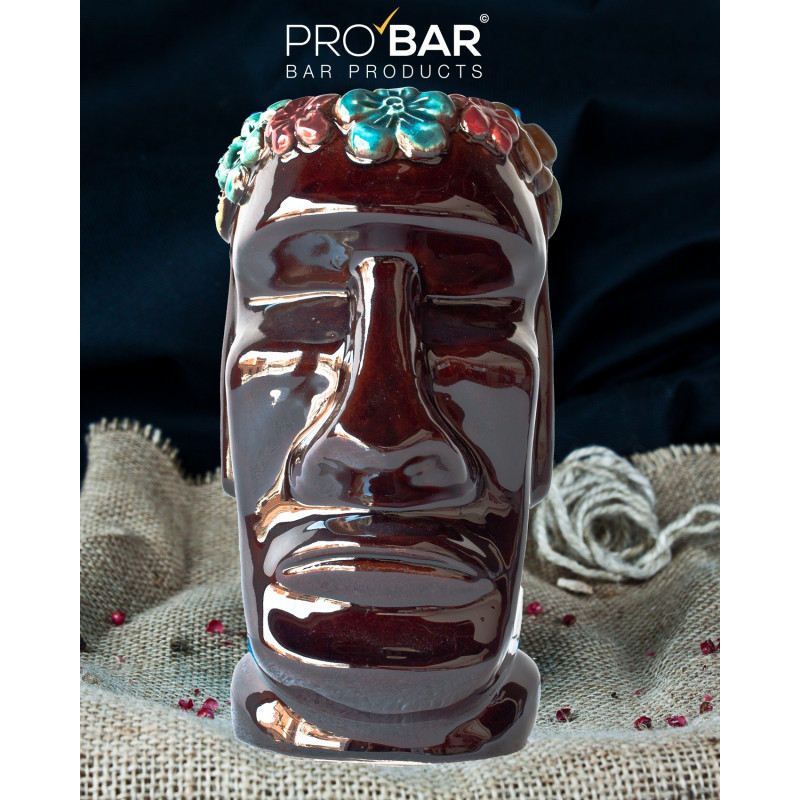 Tiki Mug Moai Flowers Tiki Mug Moai Flowers