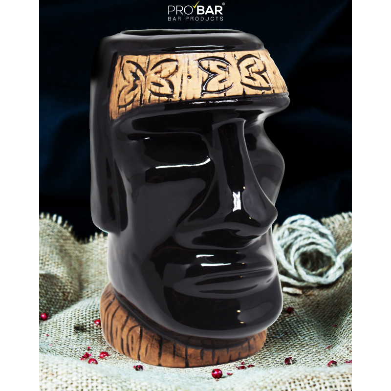Tiki Mug Moai Black Tiki Mug Moai Black