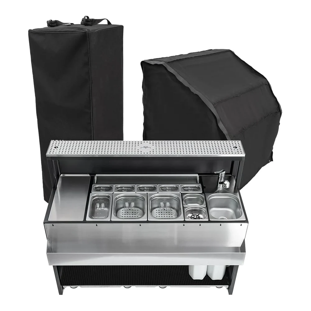 Postazione barman portatile versione Completa, con telo e borsone