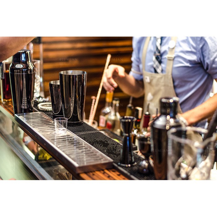 Bar Mat Lumian in Acciaio Inox Rigato