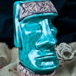 Tiki Mug Moai Turchese