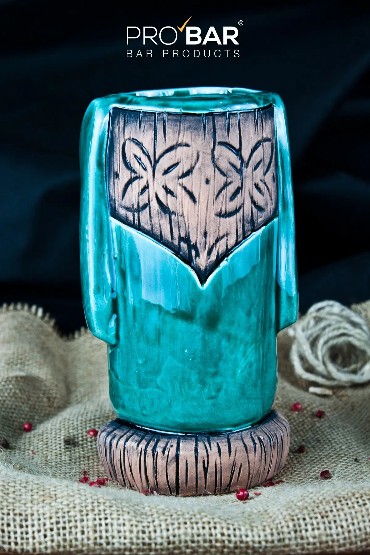 Tiki Mug Moai Turchese