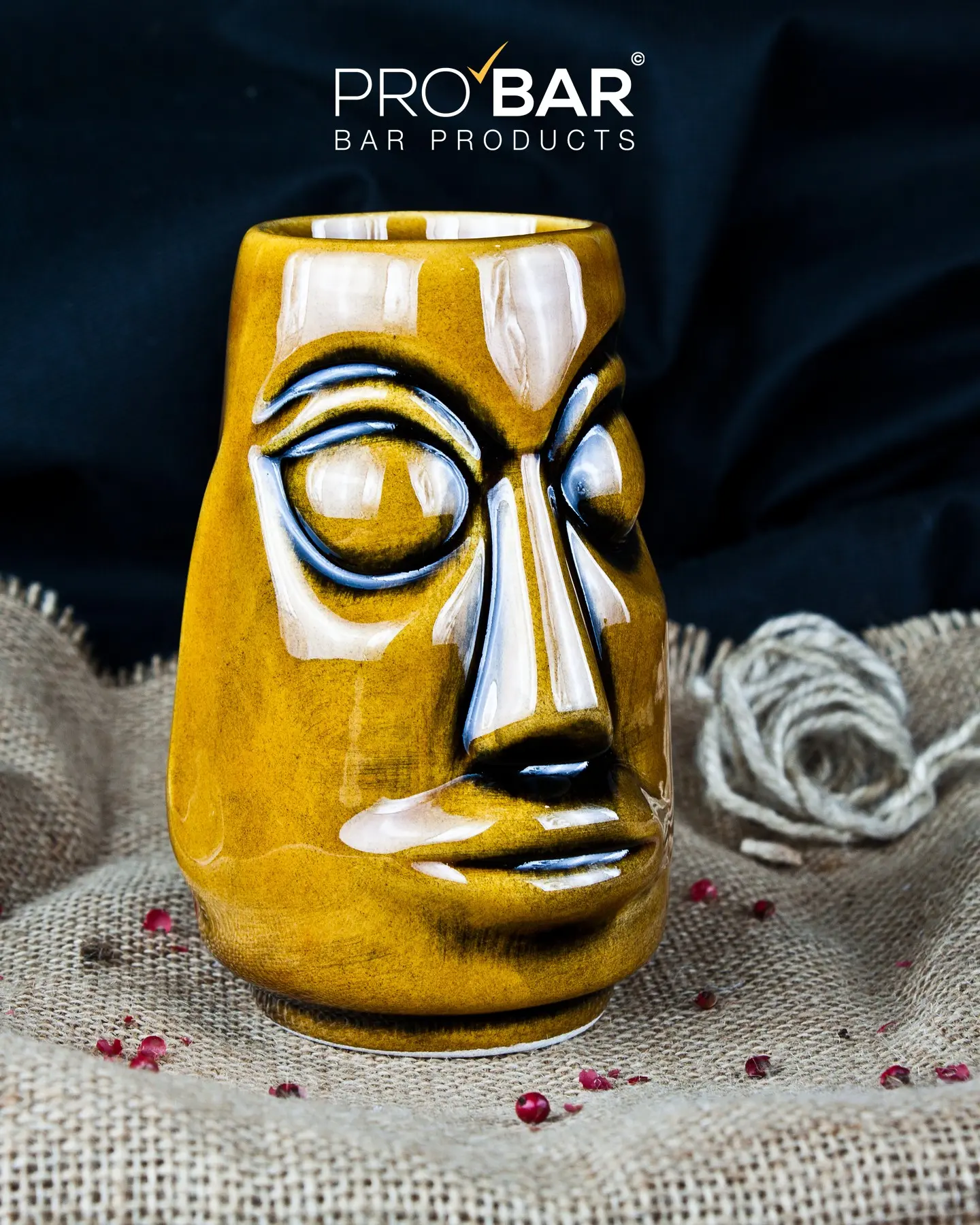 Moai Tiki Mug Marrone