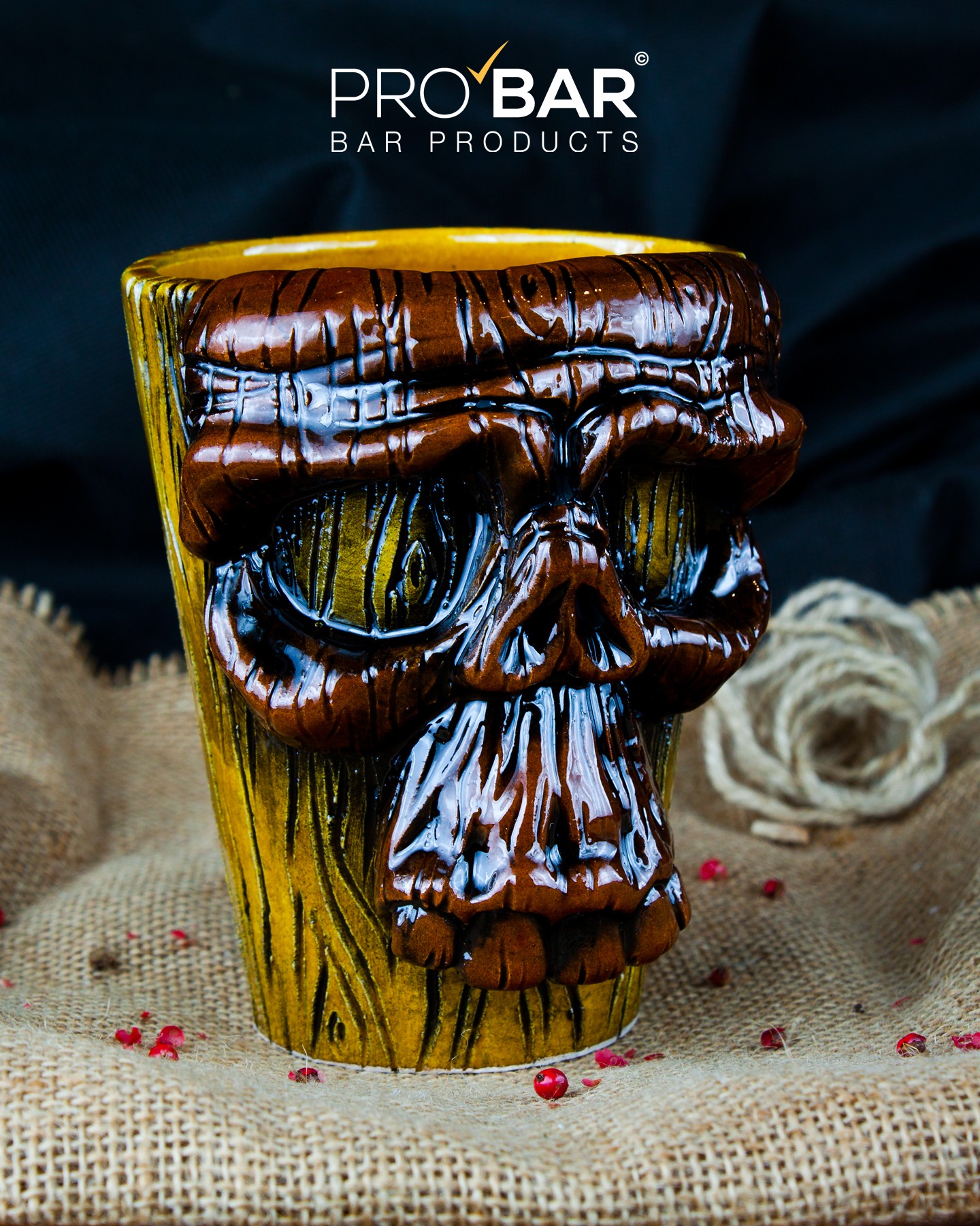 Tiki Mug Teschio di Legno