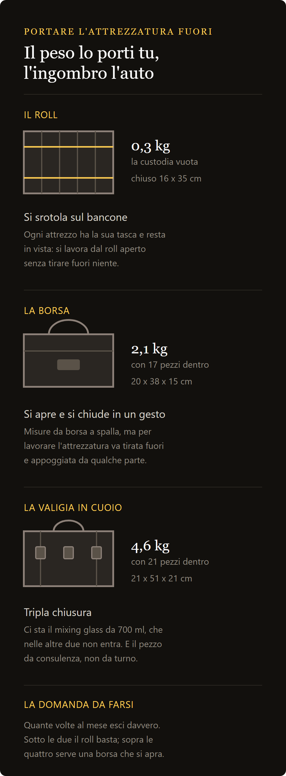 borsa roll professionale: roll, borsa e valigia per portare l attrezzatura a confronto