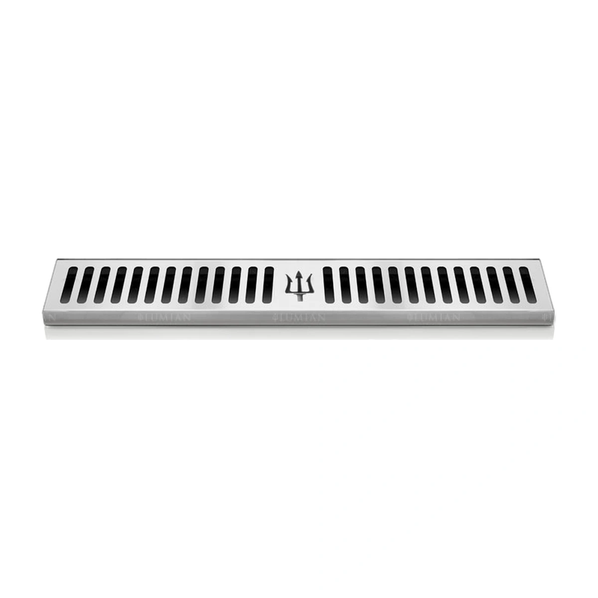 Bar mat rigato Lumian da 60 cm in acciaio inox con griglia a feritoie