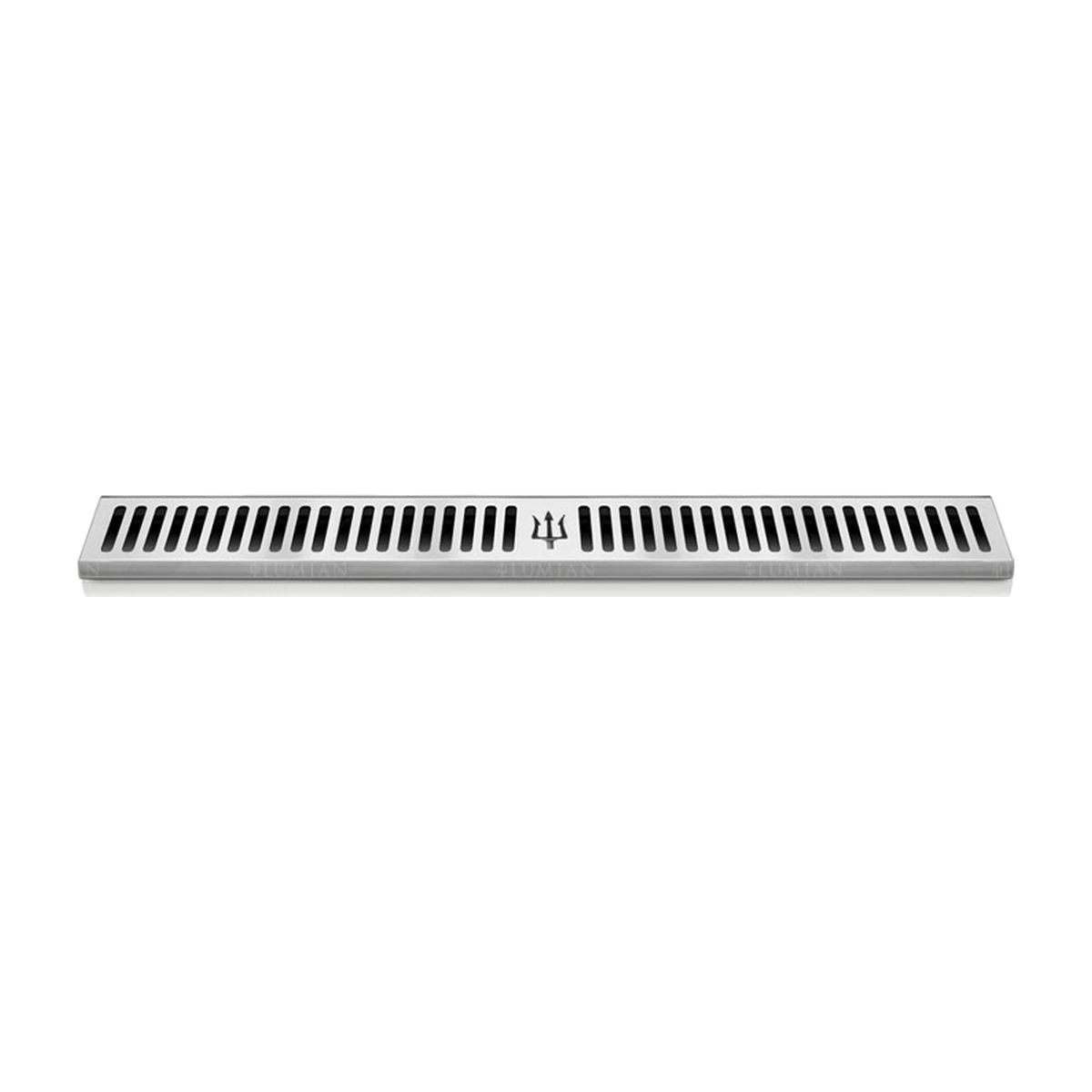 Bar mat rigato Lumian da 90 cm in acciaio inox con griglia a feritoie