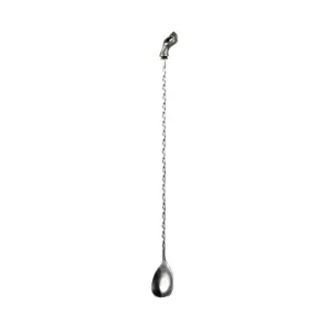 Bar spoon mano The Bars da 45 cm con gambo spiralato e coppa a goccia