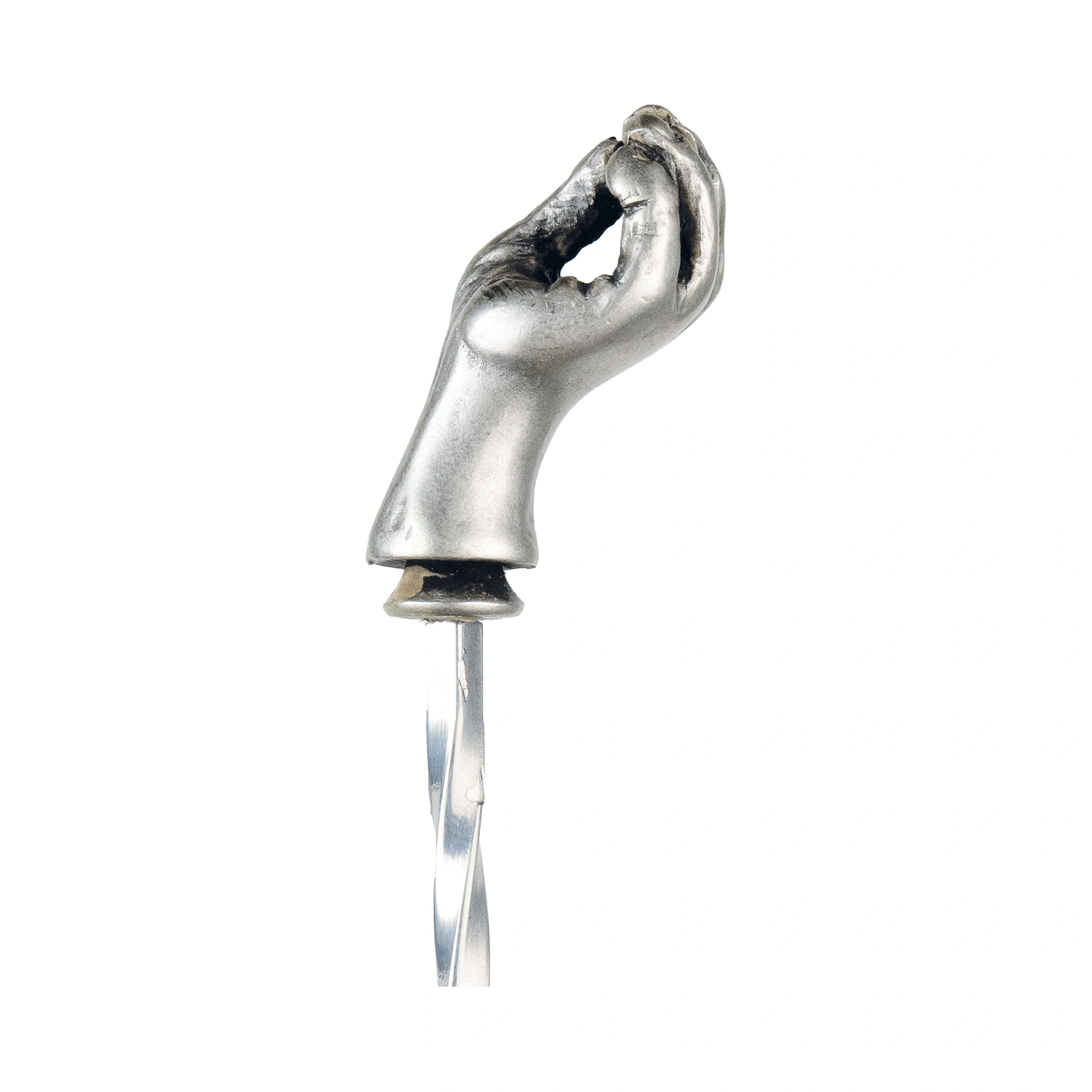 Bar spoon mano: la mano a cinque dita fusa in cima al gambo