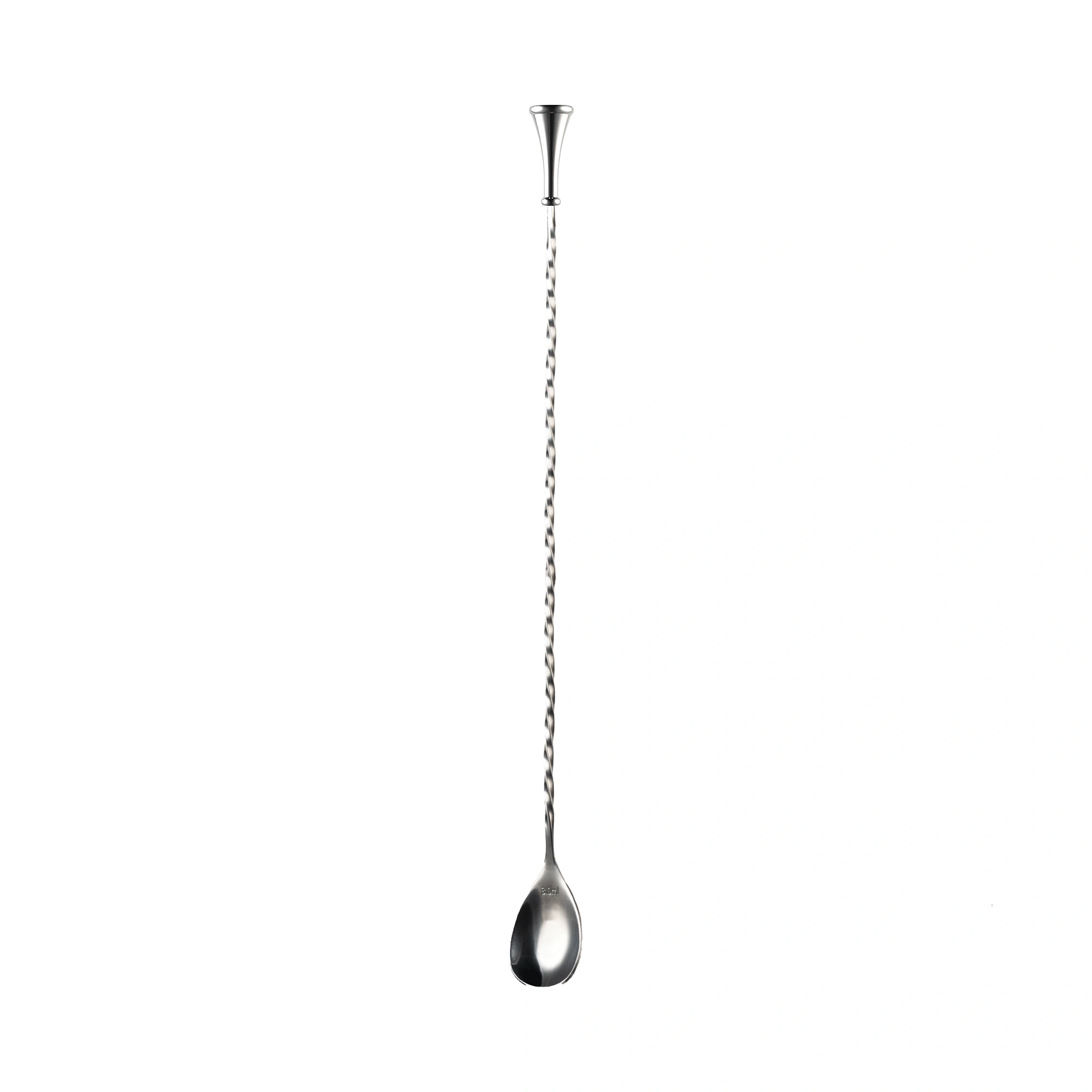 bar spoon con pestello: cucchiaio da miscelazione The Bars da 40 cm con gambo spiralato, coppa a goccia e testa a pestello