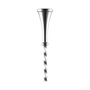 Bar spoon con pestello: la campana svasata in cima al gambo spiralato