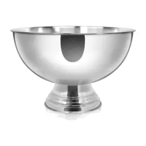 Secchiello champagne Erema Lumian da 8 litri in acciaio inox, finitura argento