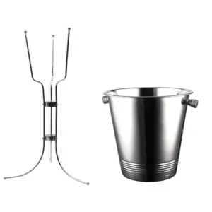 Secchiello con piantana: kit The Bars con secchiello Classic Line e piantana tubolare