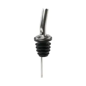metal pour double jet: il versatore in acciaio inox con la base in gomma ad alette rinforzate
