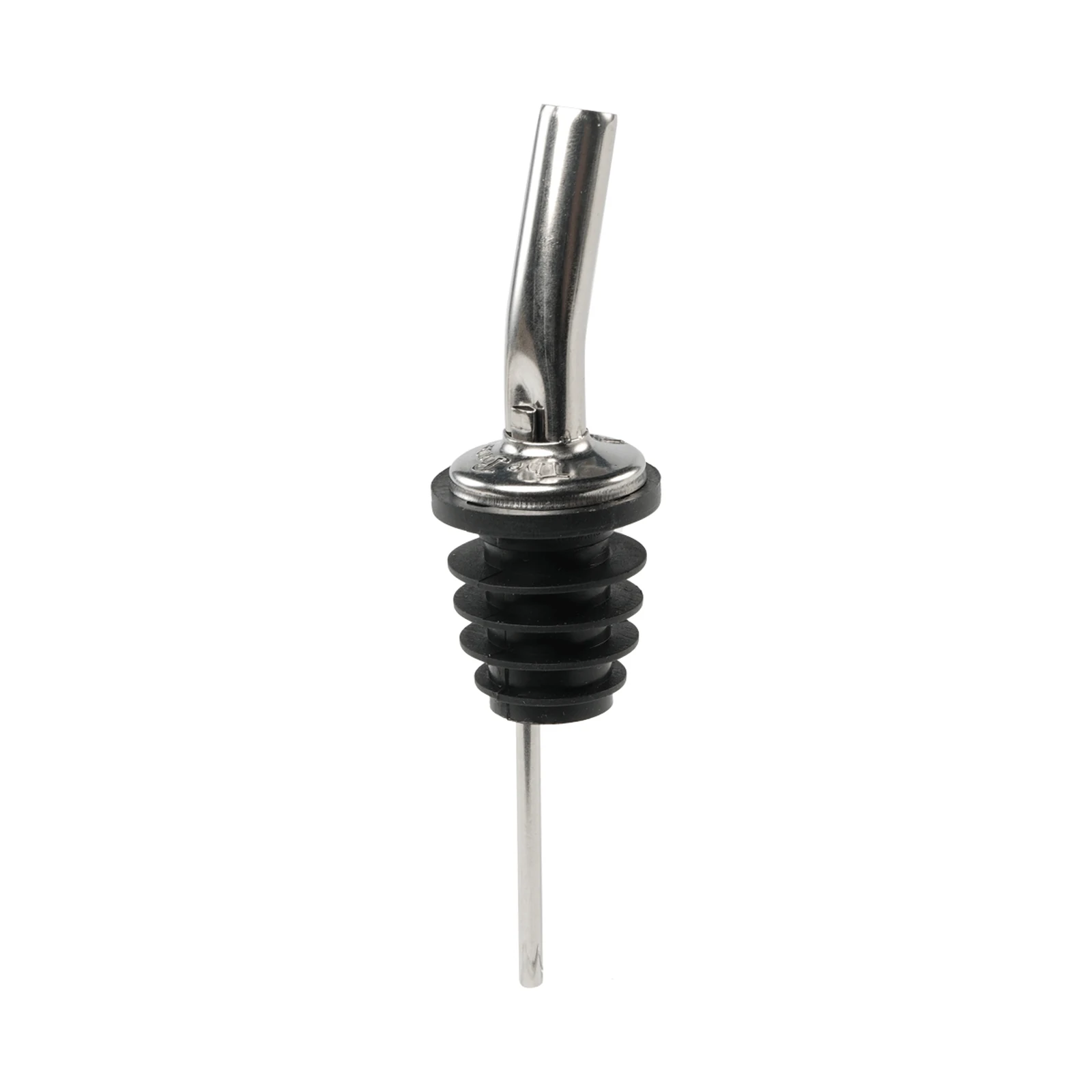 metal pour double jet: il versatore in acciaio inox con la base in gomma ad alette rinforzate