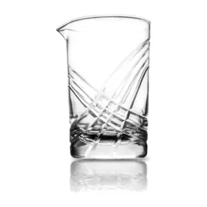 Mixing glass Ariake Lumian da 700 ml in vetro con intagli ellittici e beccuccio