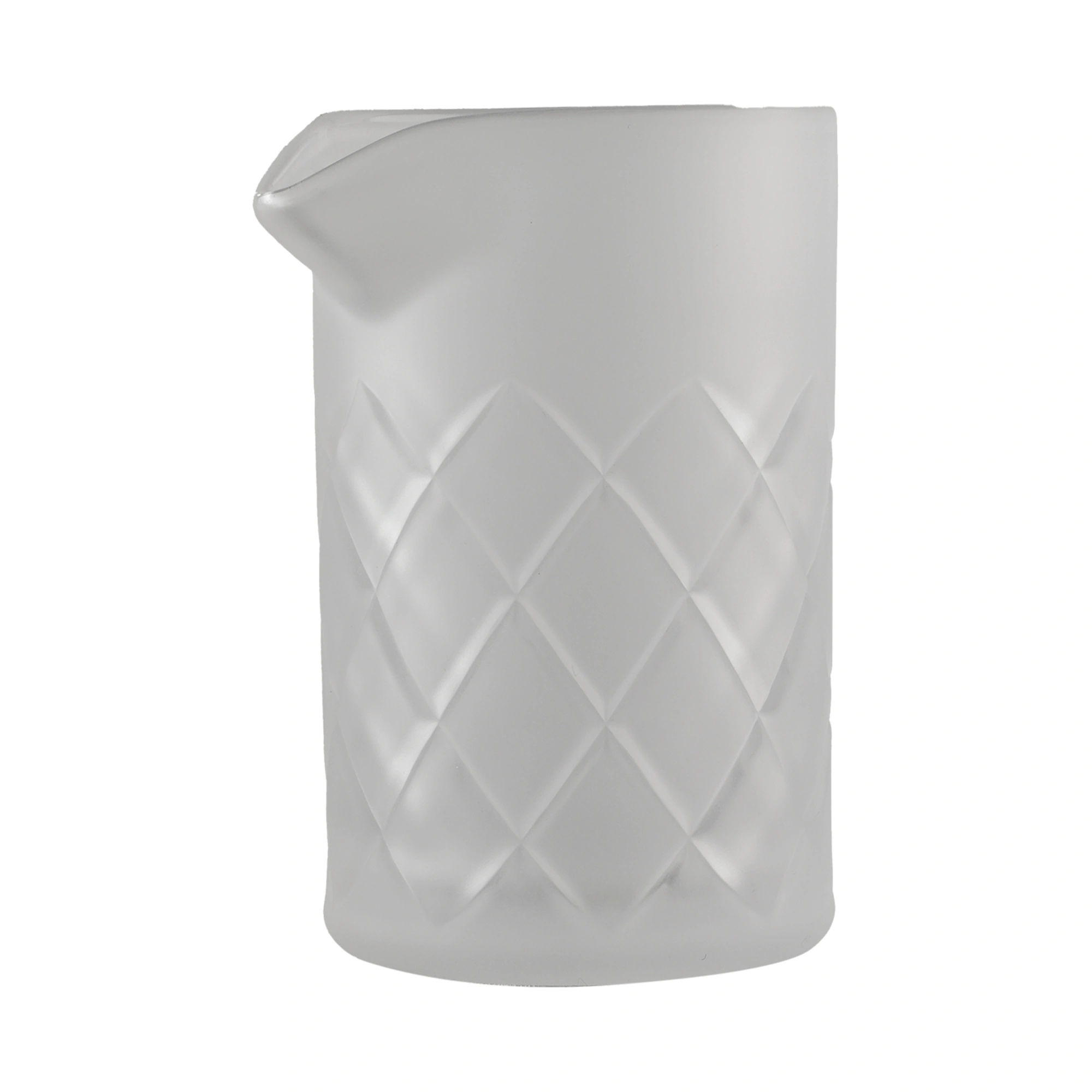 mixing glass yarai: bicchiere da stirring The Bars in vetro sabbiato con taglio a rombi e beccuccio, da 50 cl