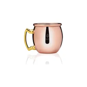 Mug jigger Lumian da 6 cl placcato rame con manico oro