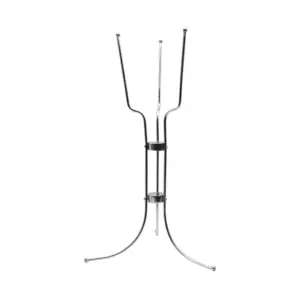 Piantana secchiello The Bars in tubo di acciaio lucido, alta 73 cm, tre piedi