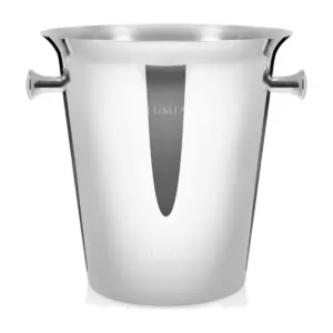Secchiello vino Dionisio Lumian da 5 litri in acciaio inox, finitura argento