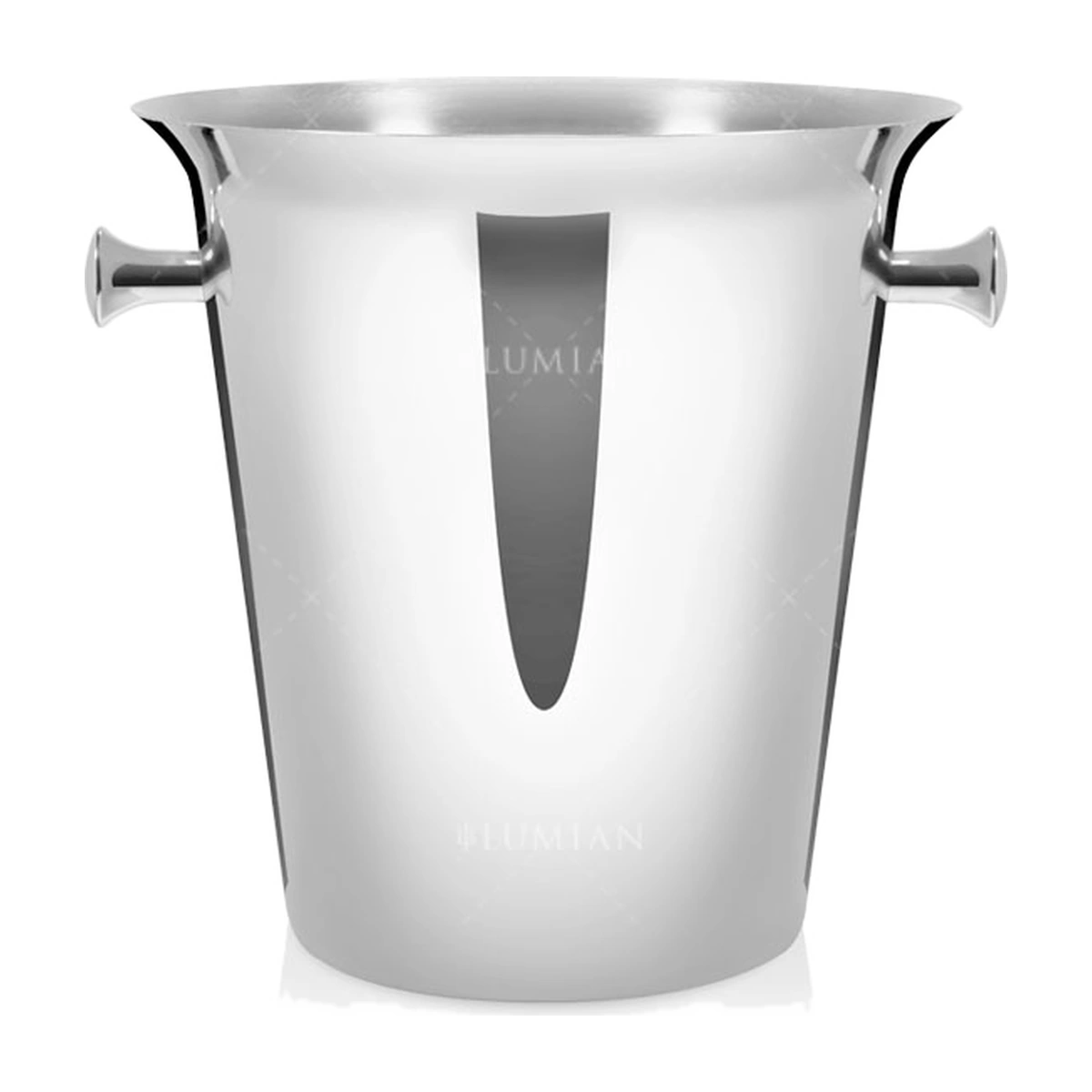 secchiello vino: glacette Dionisio Lumian da 5 litri in acciaio inox 18/10 finitura argento con due maniglie