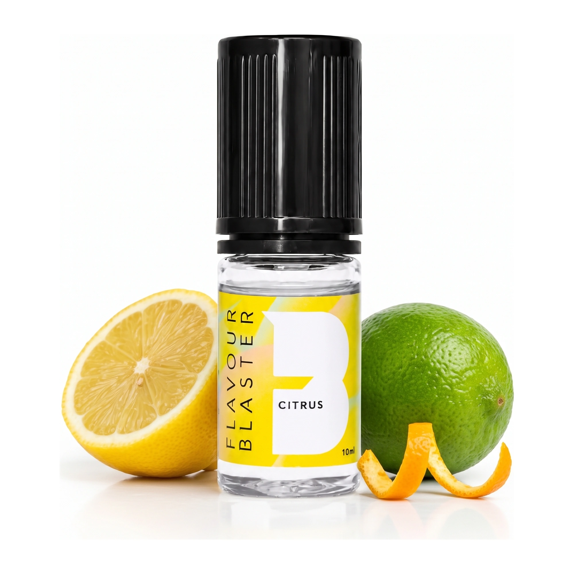 Aroma Flavour Blaster agli agrumi 10 ml, con mezzo limone, un lime e una scorza d'arancia