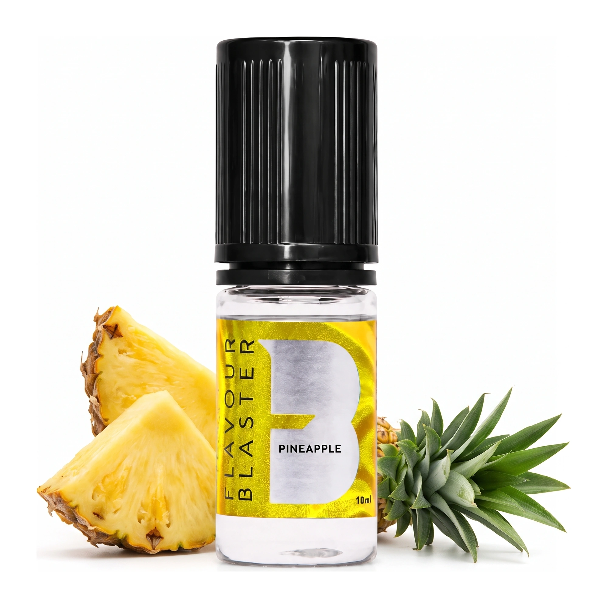 Aroma Flavour Blaster all'ananas 10 ml, con due spicchi d'ananas e il ciuffo