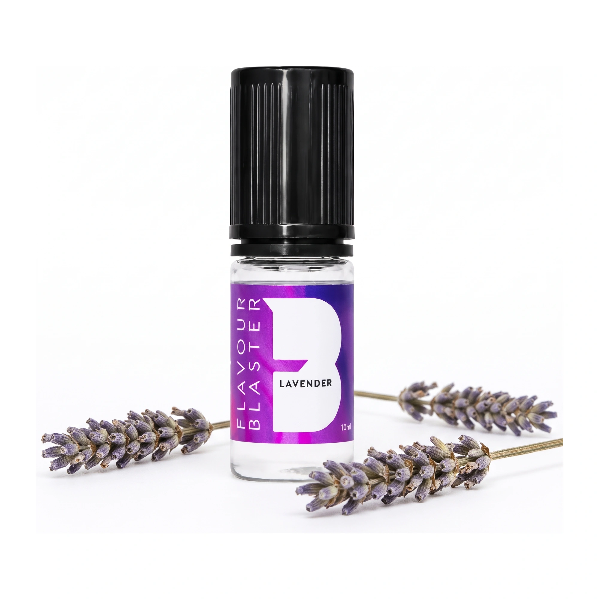 Aroma Flavour Blaster alla lavanda 10 ml, con tre spighe di lavanda essiccata