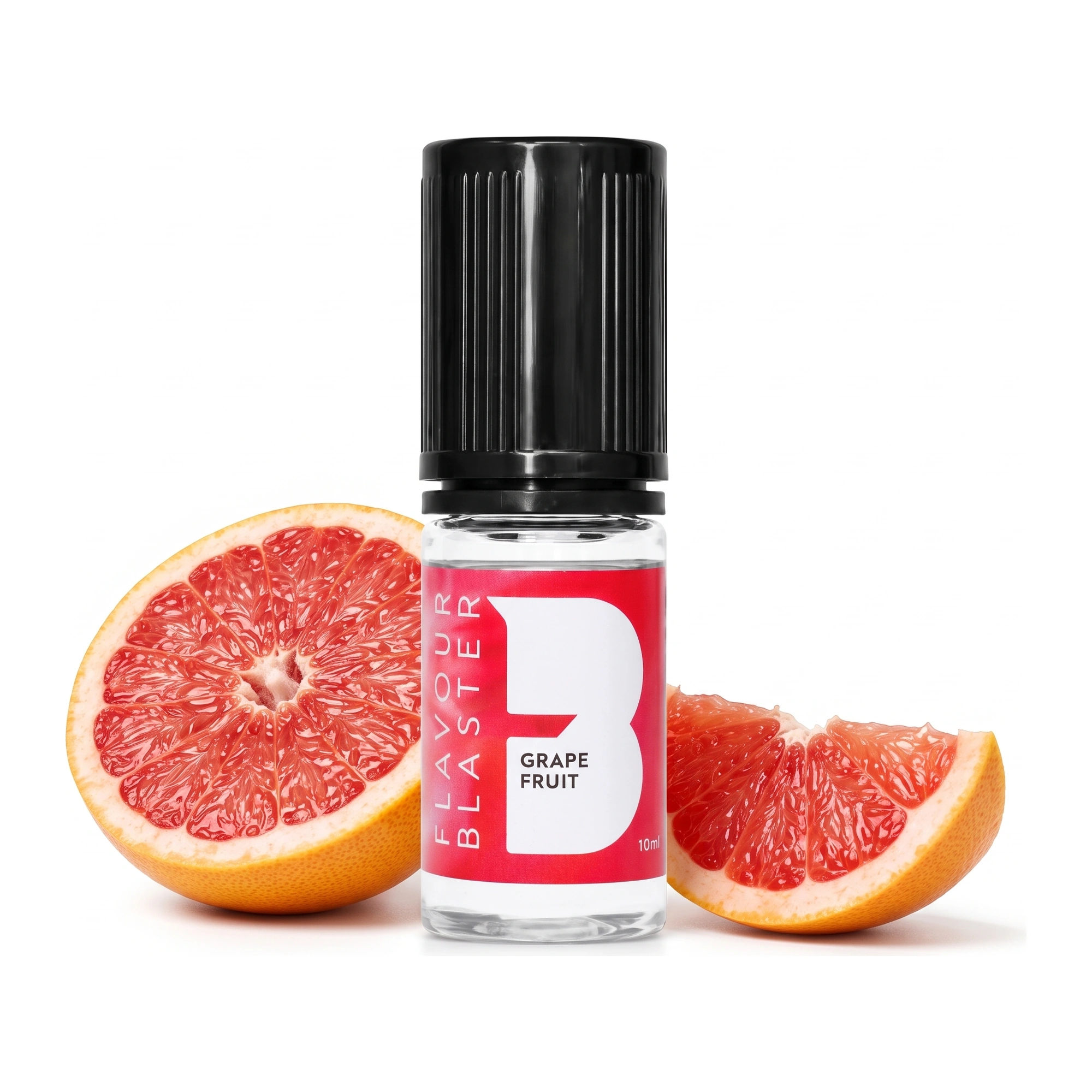 Aroma Flavour Blaster al pompelmo 10 ml, con mezzo pompelmo rosa e uno spicchio