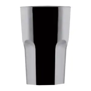 bicchieri plastica neri Granity da 40 cl in SAN nero lucido con la parete ottagonale