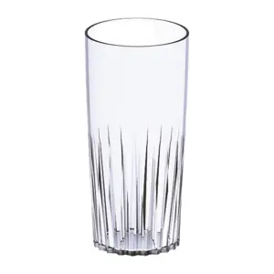 bicchieri plastica rigida Torino Highball da 42 cl in SAN con le righe verticali