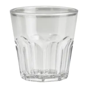 bicchieri shot plastica Granity da 4 cl in SAN trasparente con la parete ottagonale