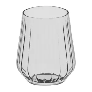 bicchieri tritan Kaleido da 39 cl trasparenti con la parete a righe verticali