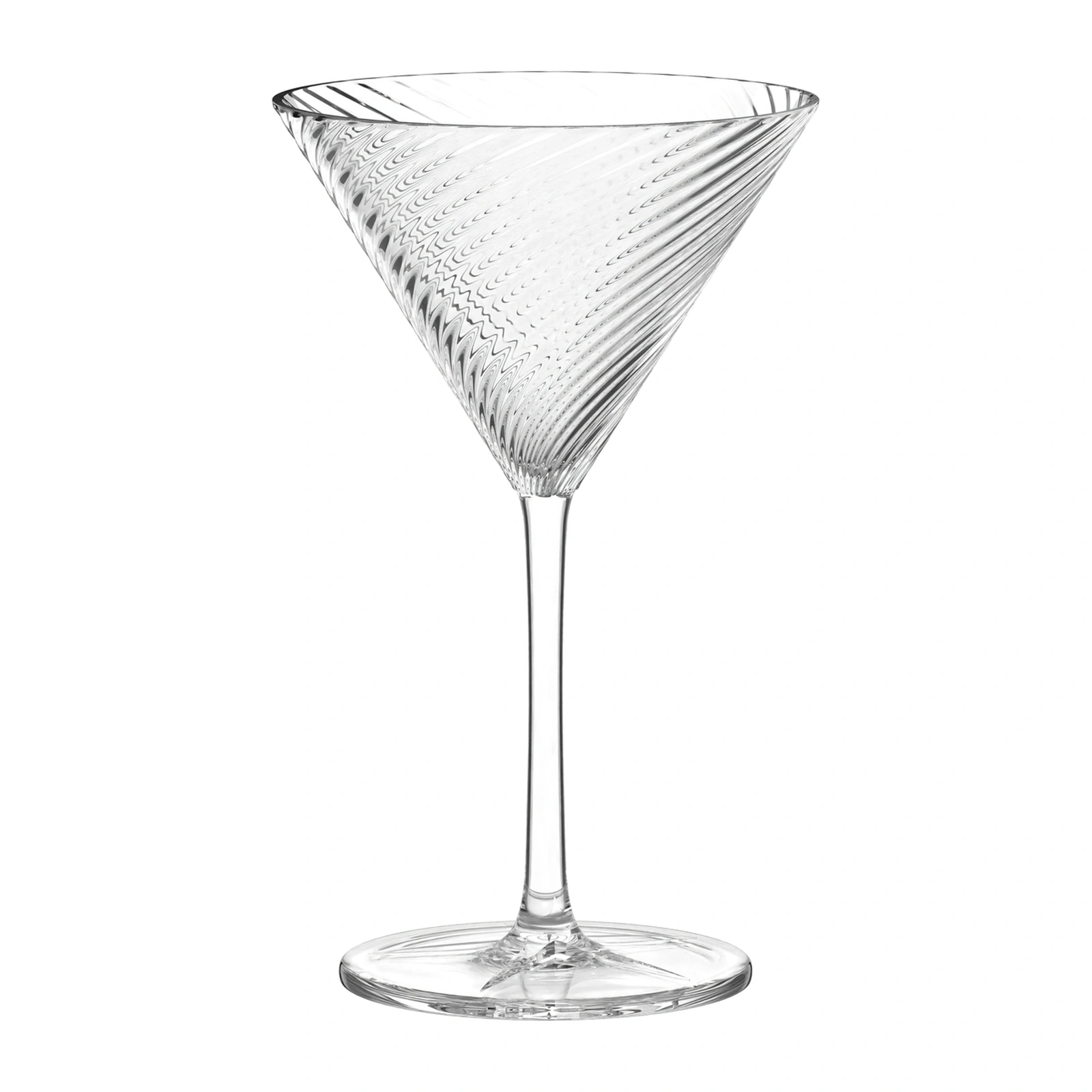 calice berlin: coppa conica da cocktail Stölzle Lausitz da 23 cl con rilievo a spirale e piede a stella