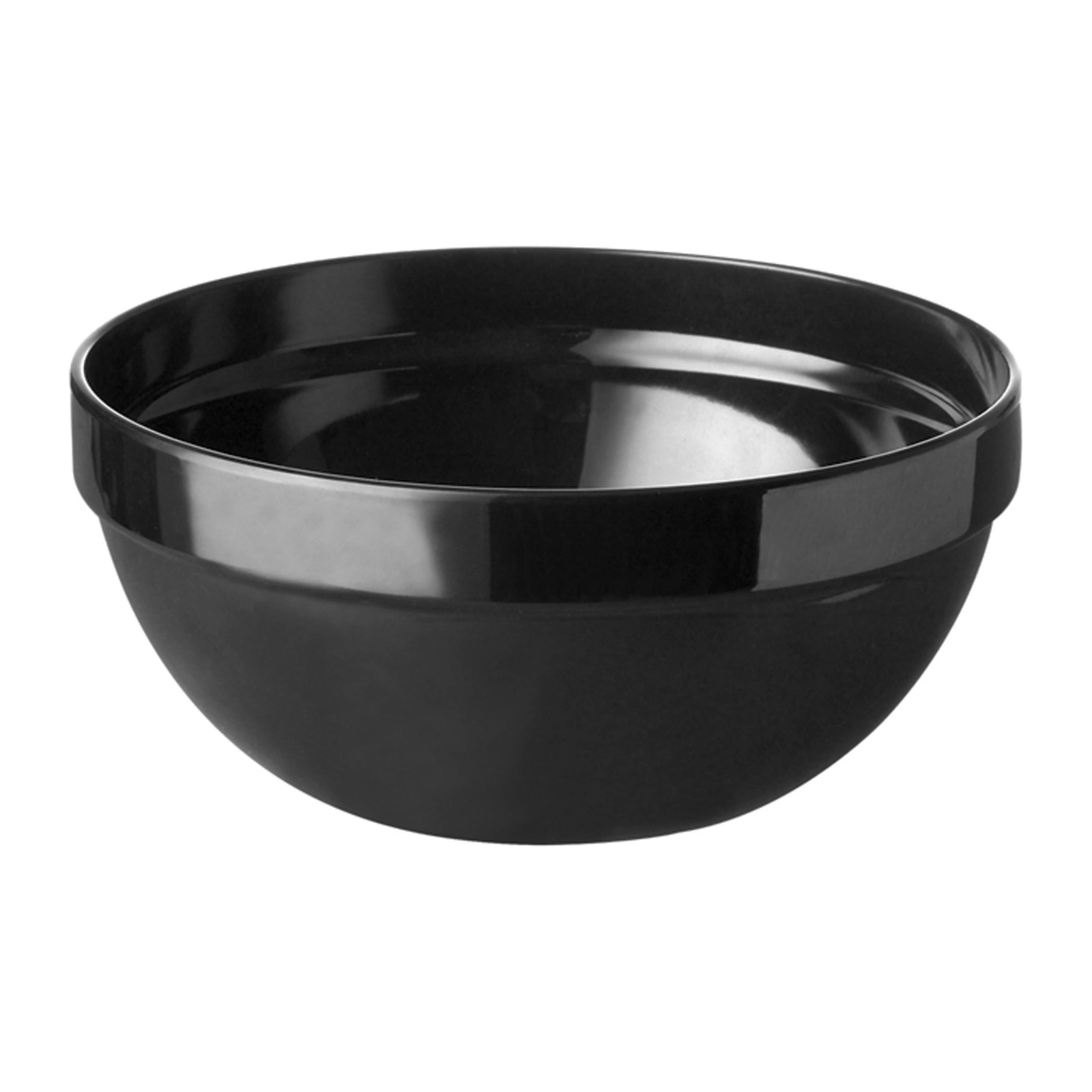 coppette aperitivo: coppetta nera Friendly APS in PET riciclato, diametro 10 cm, altezza 4,5 cm, 15 cl