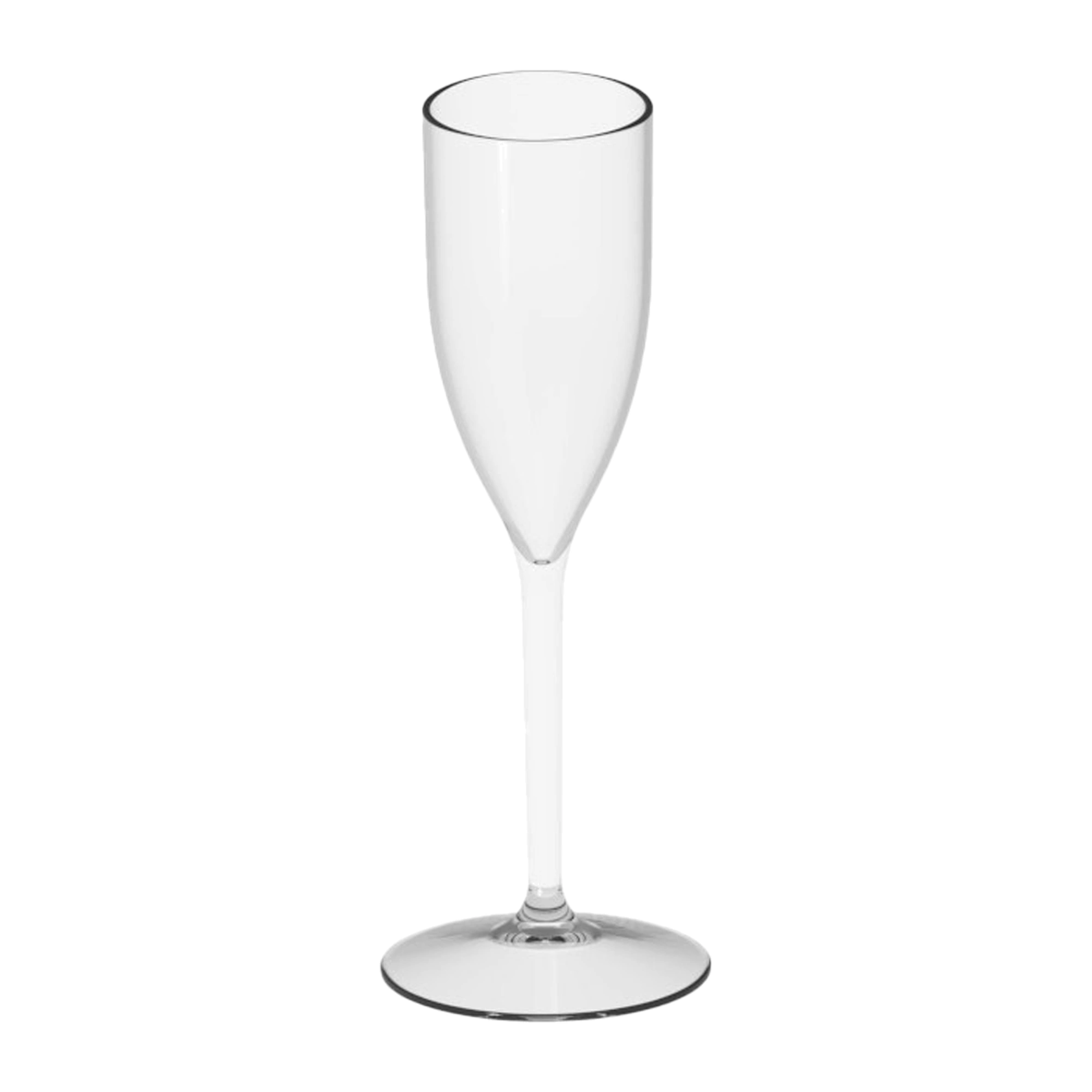 flute prosecco plastica Glam da 11 cl in Tritan trasparente con lo stelo lungo