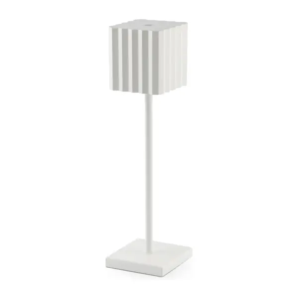 Lampada da tavolo senza fili: Cupcake Lampada da Tavolo LED Ricaricabile Bianca 36cm