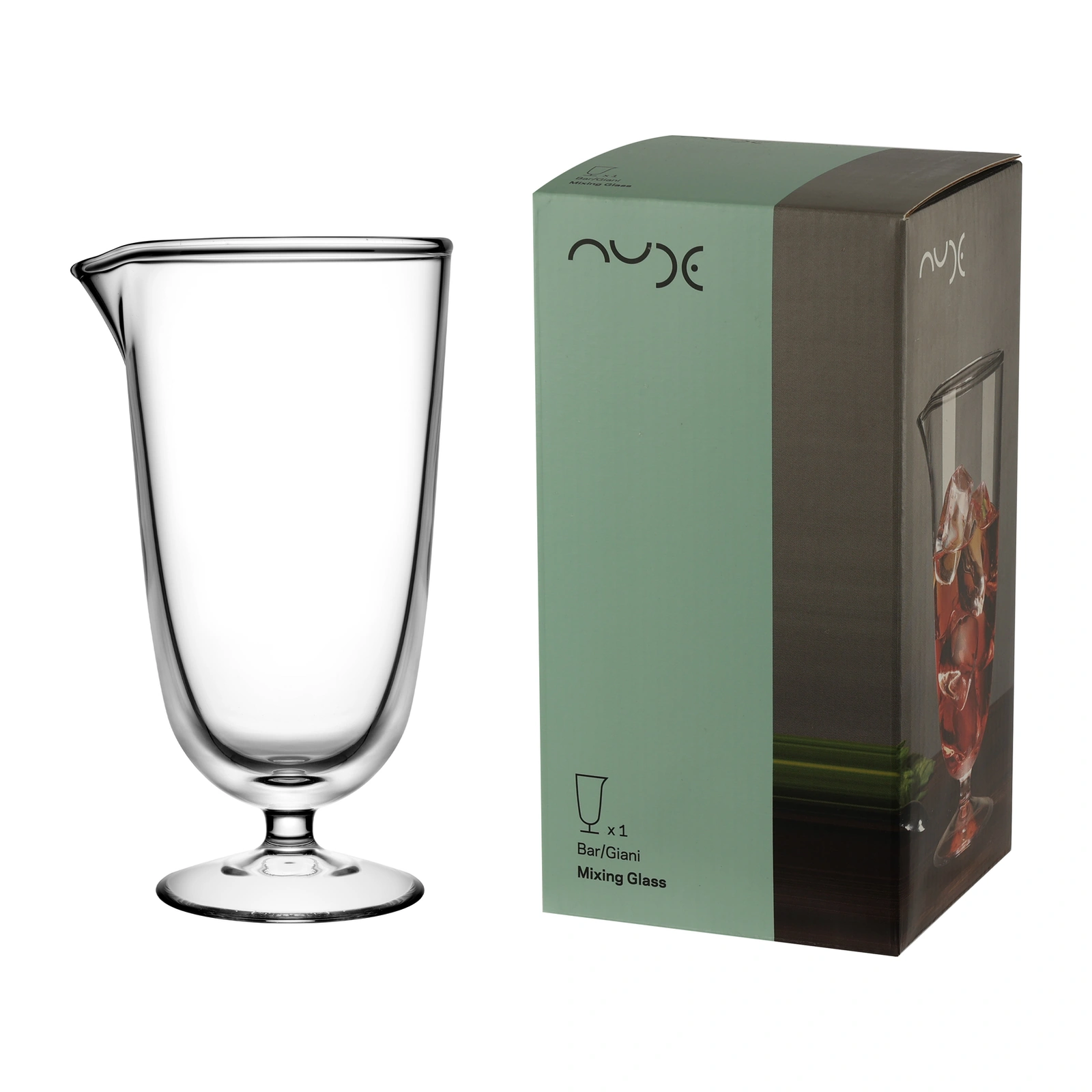 Mixing glass vetro: mixing glass Bargiani NUDE 53 cl in cristallino, con la scatola NUDE