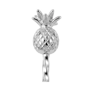 Pineapple spoon: l'ananas in rilievo col ciuffo di foglie, in cima al gambo spiralato