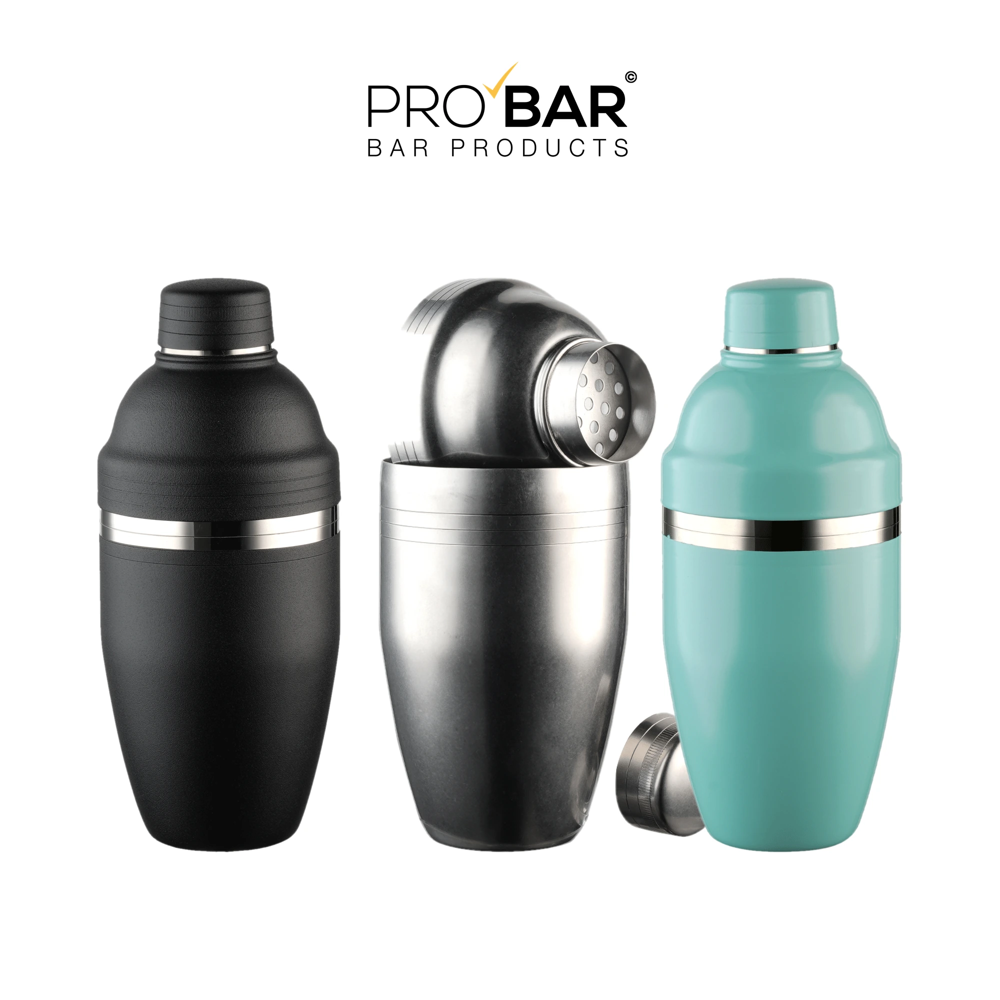 shaker cobbler 50 cl in tre finiture: nero opaco, Vintage e Tiffany